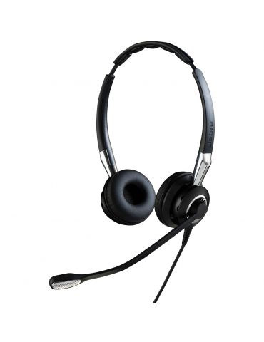 Jabra BIZ 2400 II Căști Prin cablu Bandă de fixare pe cap Birou Call center Negru, Argint - Tik.ro