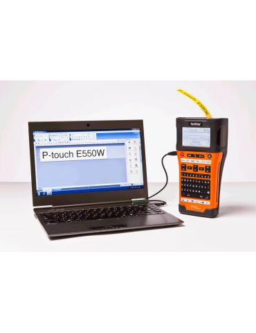 Brother PT-E550WNIVP imprimante pentru etichete De transfer termic 30 mm sec Fără fir HSE TZe Wi-Fi QWERTY