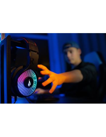 SureFire Harrier 360 Căști Prin cablu Bandă de fixare pe cap Gaming USB Tip-A Carbon