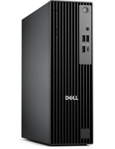 DELL Pro QCS1255 AMD Ryzen™ 3 8300G 8 Giga Bites DDR5-SDRAM 512 Giga Bites SSD Ubuntu Linux Slim PC PC-ul Negru
