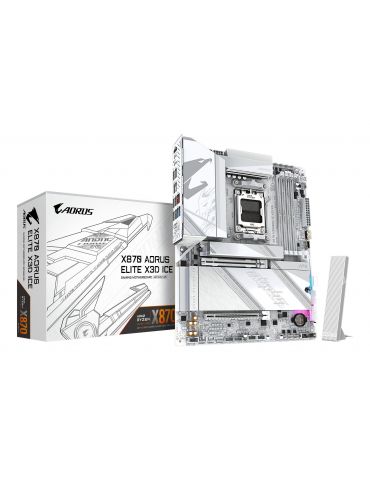 GIGABYTE X870 AORUS ELITE X3D ICE AMD X870 Mufă AM5 ATX - Tik.ro