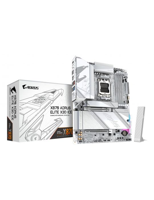 GIGABYTE X870 AORUS ELITE X3D ICE AMD X870 Mufă AM5 ATX