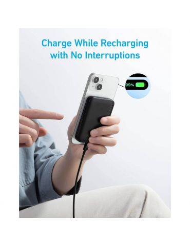 Anker 321 MagGo 5000 5000 mAh Încărcare fără fir Negru