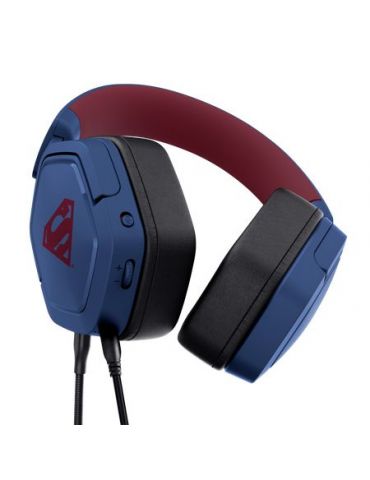 Trust GXT492SM Carus Căști Prin cablu Bandă de fixare pe cap Gaming Albastru, Roşu