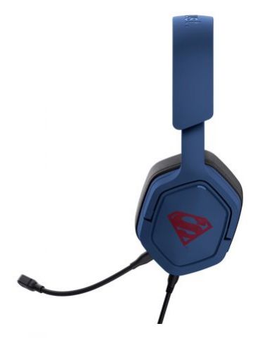 Trust GXT492SM Carus Căști Prin cablu Bandă de fixare pe cap Gaming Albastru, Roşu