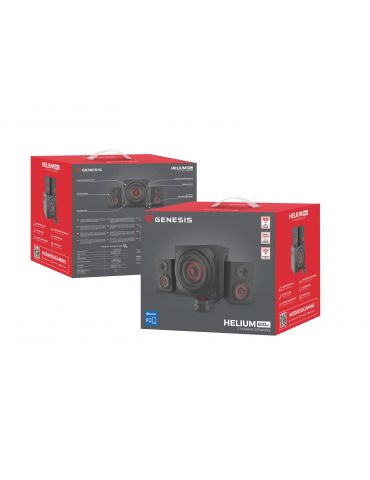 GENESIS Helium 610BT seturi de difuzoare 60 W PC Laptop Negru, Roşu 2.1 canale 2 căi 30 W Bluetooth