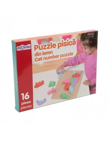 Puzzle pisica din lemn 16... - Tik.ro