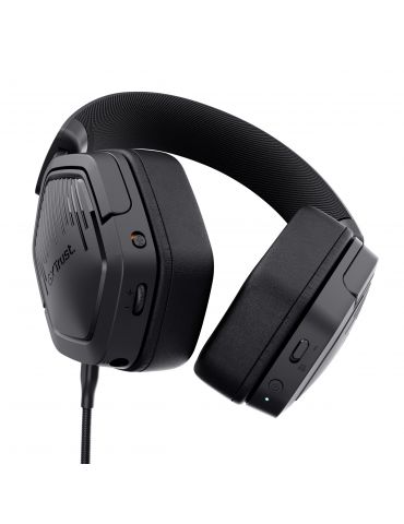 Trust GXT 493 Carus Căști Prin cablu & Wireless Bandă de fixare pe cap, Cască Gaming USB Type-C   USB Type-A Bluetooth Negru