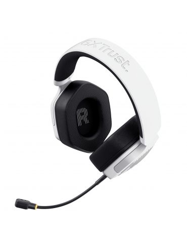 Trust GXT 493W Carus Căști Prin cablu & Wireless Bandă de fixare pe cap, Cască Gaming USB Type-C   USB Type-A Bluetooth Alb