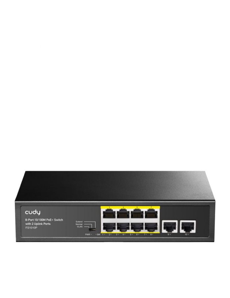 Cudy 8-port 10/100m pse rj-45 +2 rj45 10/100m uplink port