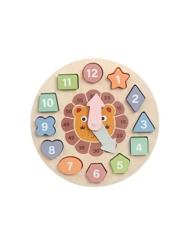 Ceas educativ din lemn cu... - Tik.ro