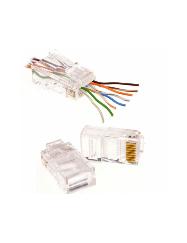 Phone & Data Jacks Conector rj45 utp spacer cat6 passthrough 100buc/punga spcn-rj45pass-utp-cat5