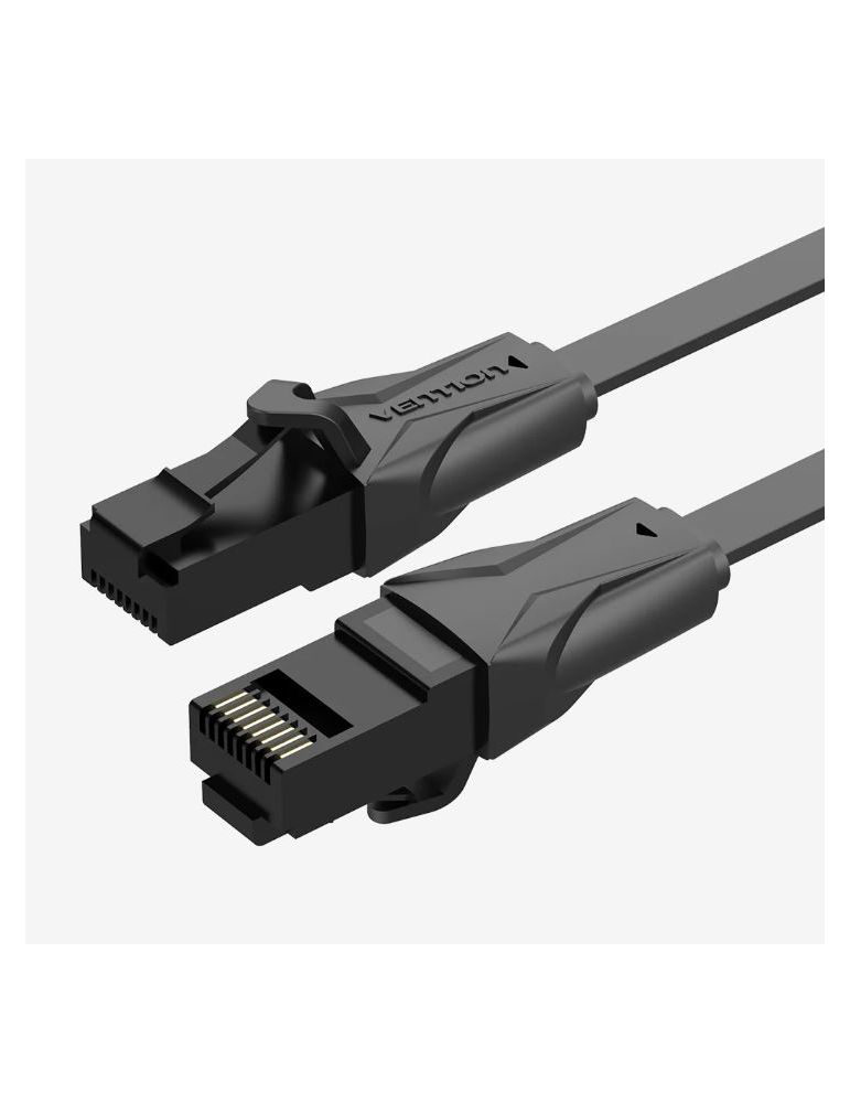Vention Patch cord utp vention cat. 6 20m flat cable conductor cupru - aluminiu viteza max transfer 1 gbps invelis pvc negru ibabq (t