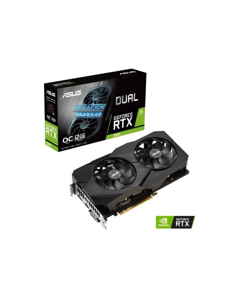 Placa video Asus nVidia Dual GeForce RTX 2060 EVO OC 12GB 192 bit