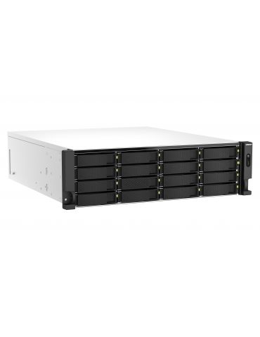 QNAP TS-H2287XU-RP NAS Cabinet metalic (3U) Intel Xeon E E-2378 64 Giga Bites DDR4 0 TB QuTS hero Negru, Alb