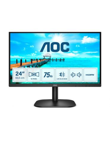 AOC B2 24B2XDAM LED display 60,5 cm (23.8") 1920 x 1080 Pixel Full HD Negru Aoc - 1 - Tik.ro