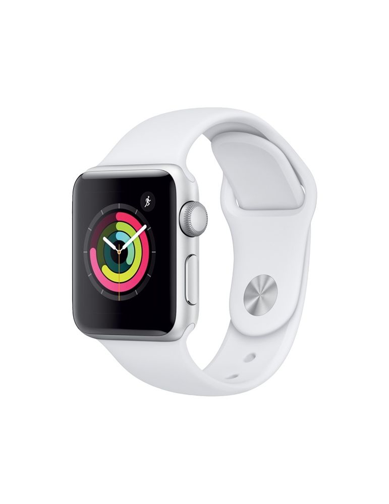Apple watch series 3 gps 38mm silver aluminium case with white sport band mtey2mp/a (timbru verde 0.18 lei)