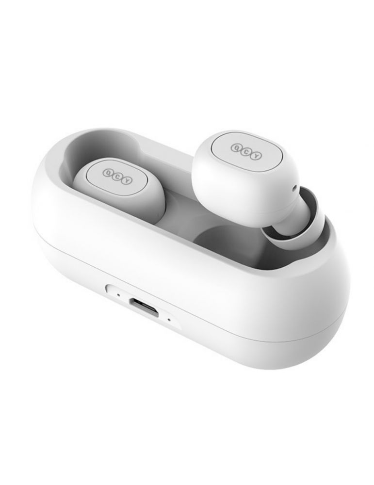 Casti bluetooth qcy t1c white t1c_w (timbru verde 0.18 lei)