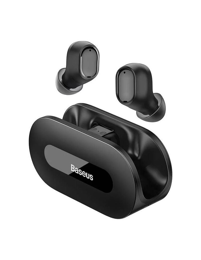 Casti baseus bowie ez10 pt smartphone wireless bluetooth 5.3 microfon pe casca5 ore durata baterie negru a00054300116-z1 (tim