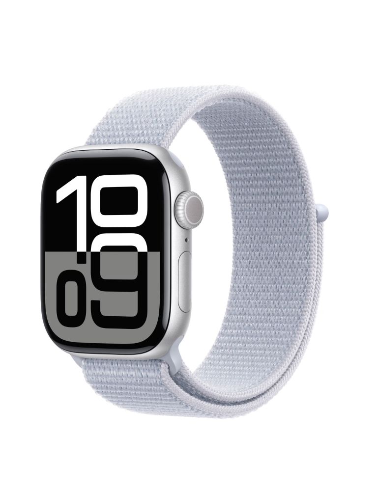 Apple watch se gps 44mm silver aluminium case with blue