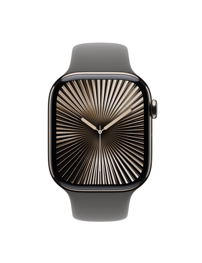 Apple watch series 10 gps + cellular 46mm natural titanium