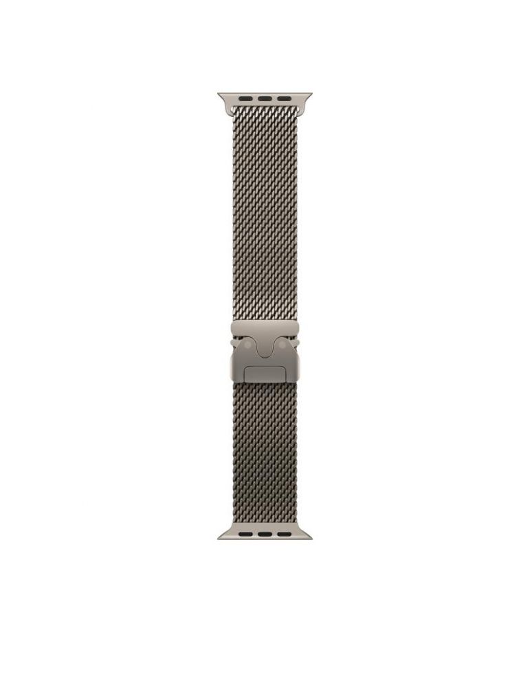 49mm natural titanium milanese loop - large
