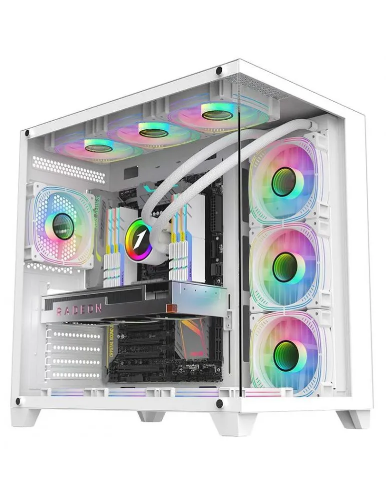 Carcasa mv8(atx) alb f&l panou stanga: tempered glass f2 12cm