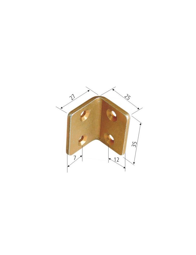 COLTAR METALIC DREPTUNGHIULAR 35/25X27MM