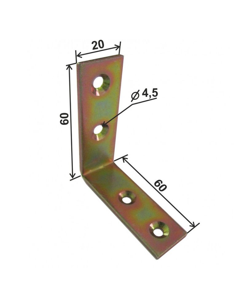 COLTAR METALIC DREPTUNGHIULAR 60X60MM