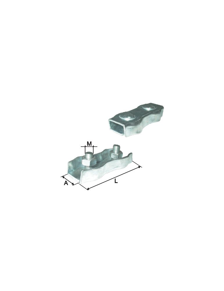 BRIDA FIXARE DUBLA M4 / 7X35MM