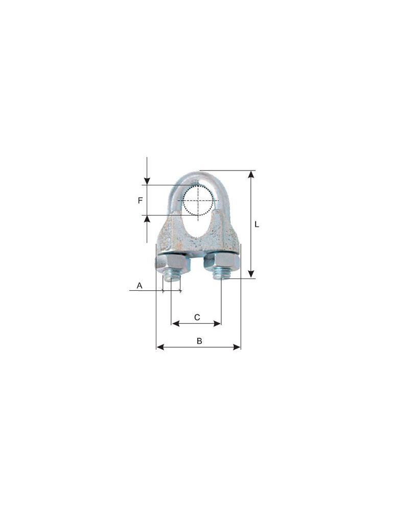 BRIDA FIXARE ZINCATA 10MM 19X35MM