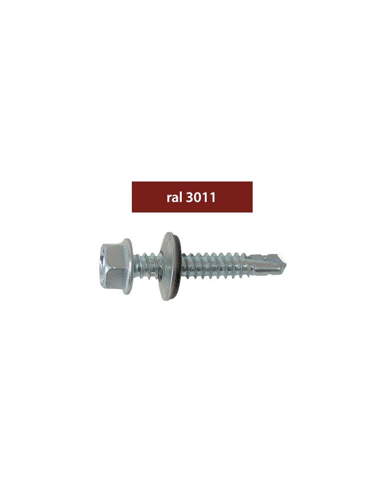 SURUBURI PERFORATOARE RAL3011-BORDO 4.8X20MM, 250/SET