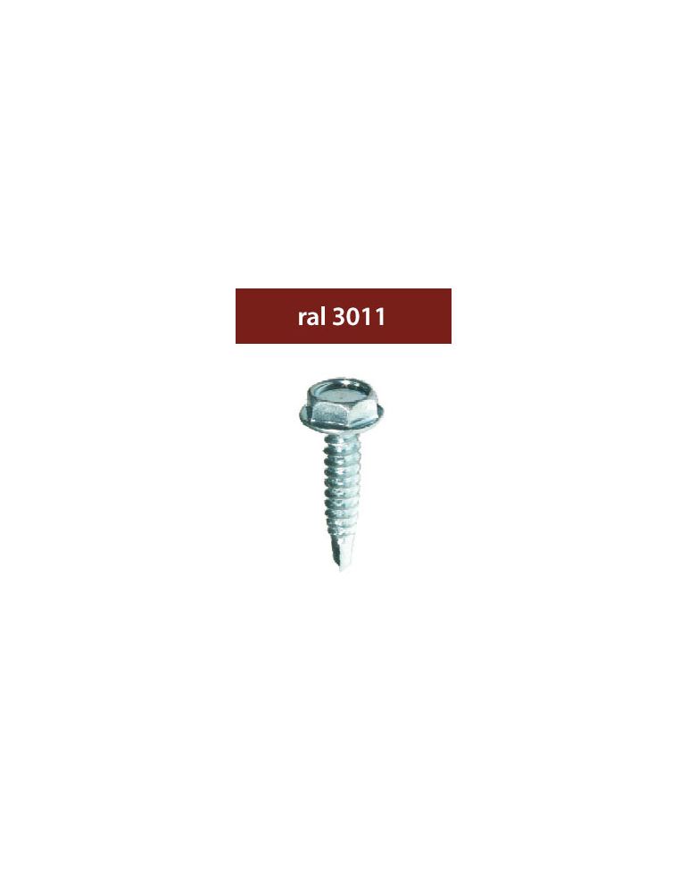 SURUBURI PERFORATOARE RAL3011-BORDO 4.8X28MM, 250/SET