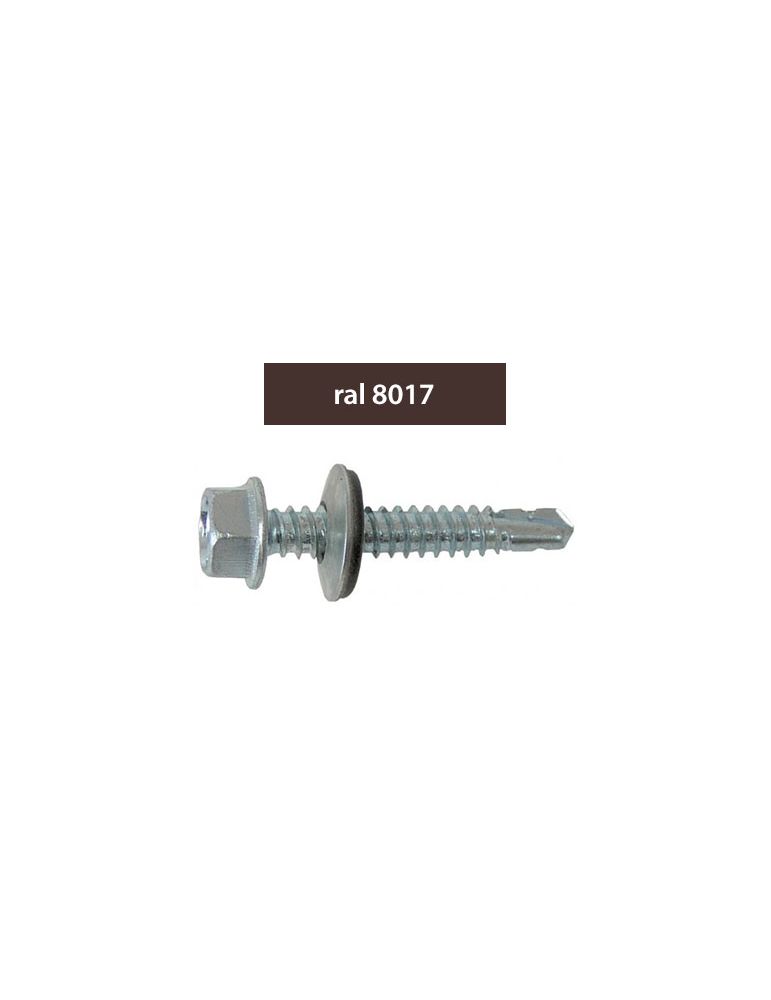 SURUBURI PERFORATOARE RAL8017-MARONIU 4.8X35MM, 250/SET