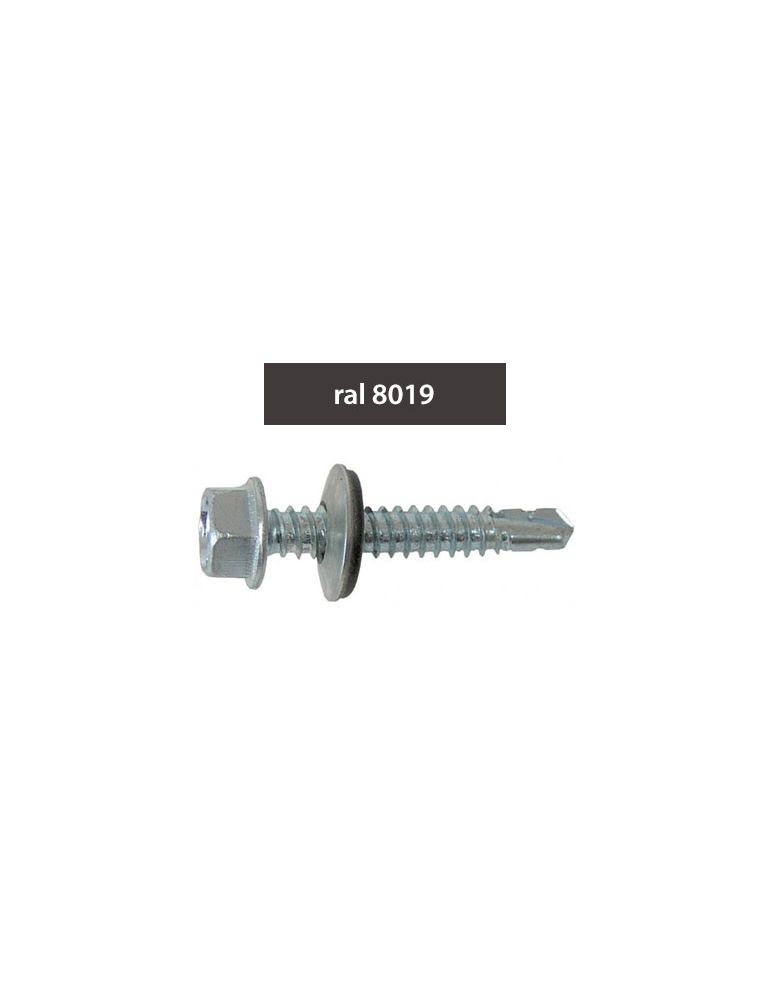 SURUBURI PERFORATOARE RAL8019-MAHONIU 4.8X35MM, 250/SET