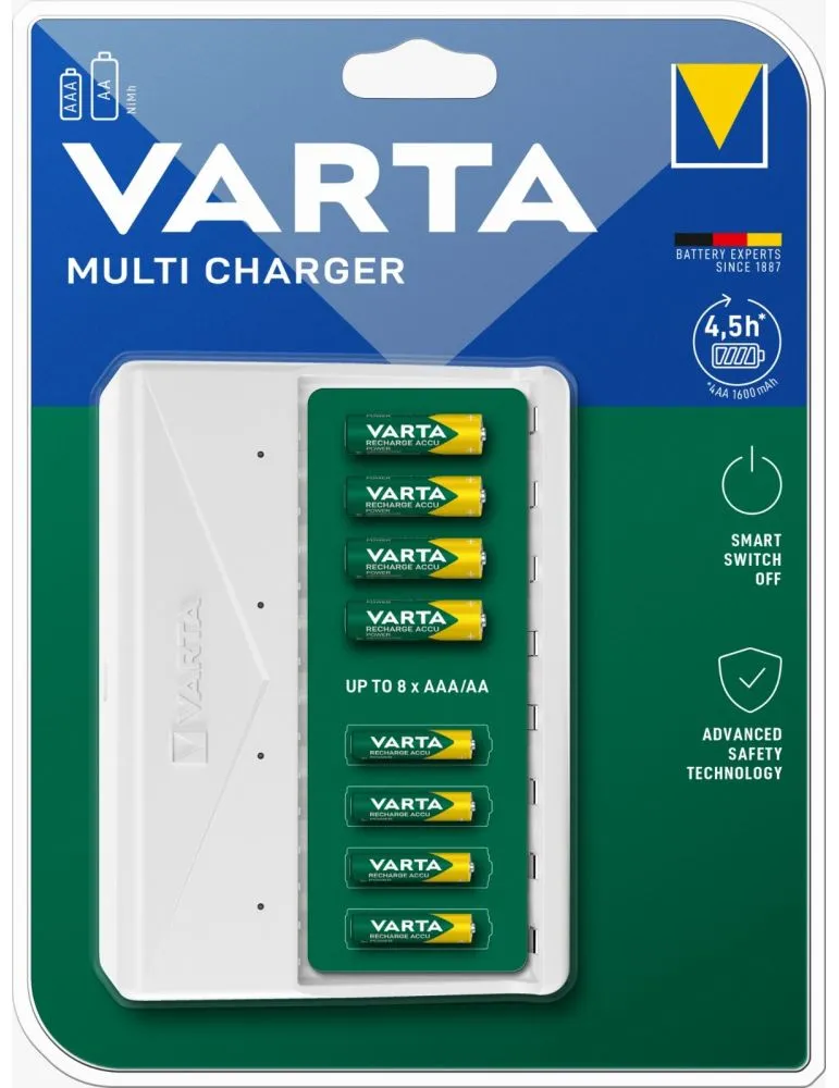 Incarcator Varta Multi Charger 57659 AA/AAA NiMH, cablu USB-C inclus, resigilat