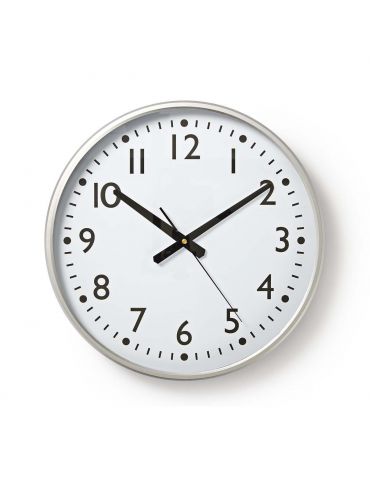 Ceas de perete alb/argintiu... - Tik.ro