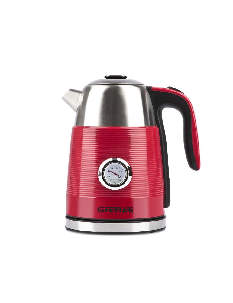 Fierbator de apa G3Ferrari Duca, otel inoxidabil, 2200W, 1.7L, rosu
