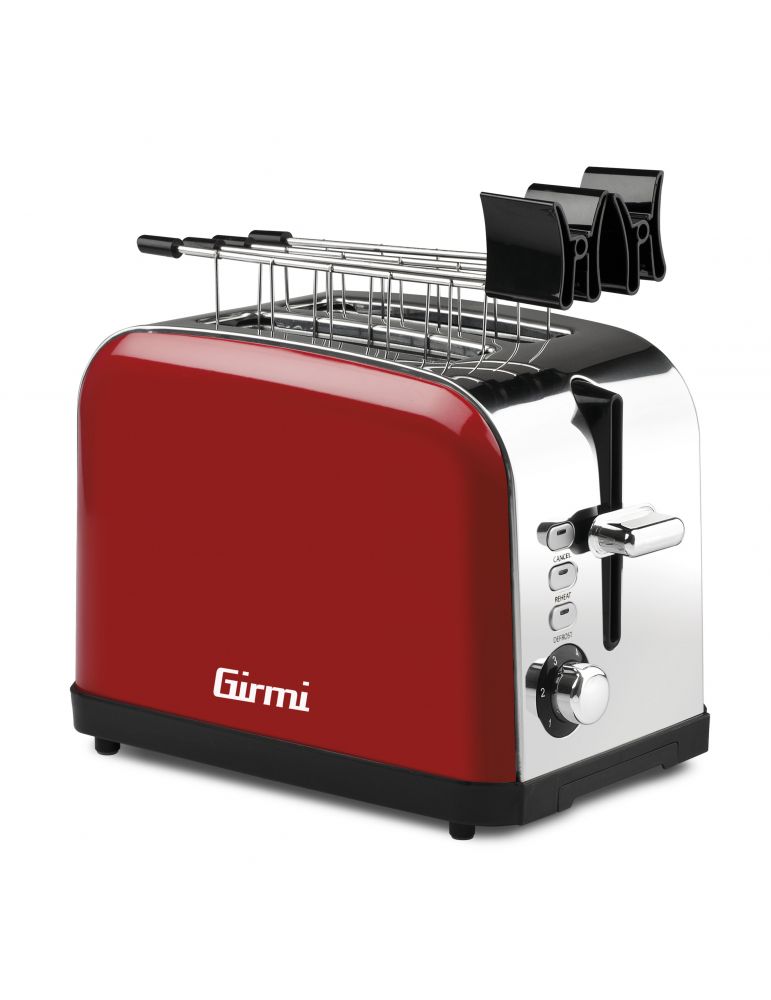 Prajitor de paine Toaster Girmi TP56, 770-920W, 6 niveluri, rosu