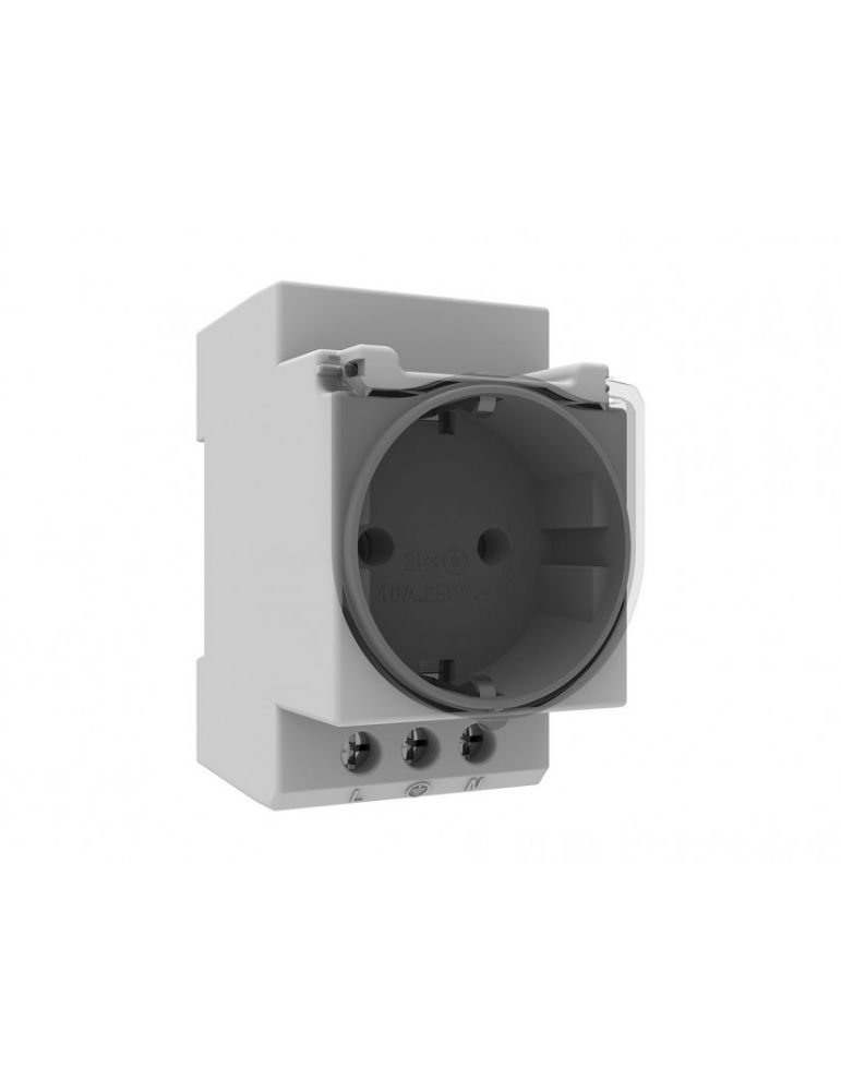 Priza schuko modulara pe sina Bemis BR1-1402-2711 2P+E, 16A, 250V, IP44