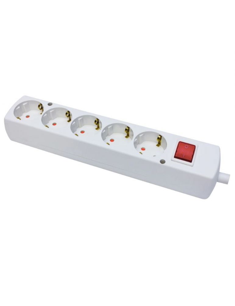 Multipriza 5 prize, intrerupator, alb GN-570SWS Plastrol