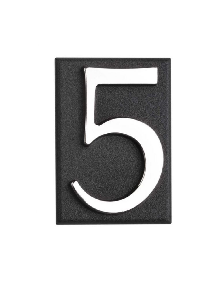 SEMN CIFRA CU PLACA ADEZIVA FIXARE - 45MM / CROM / 4