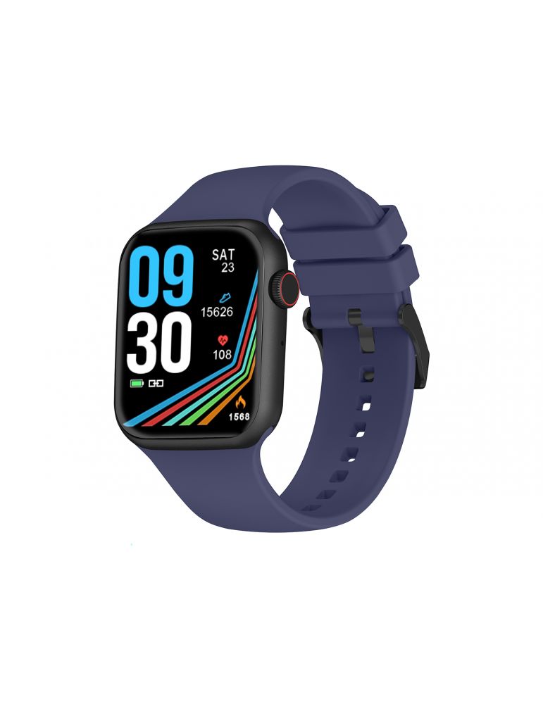 Smart Watch T-FIT 200, puls, tensiune, apelare prin Bluetooth, IP67, negru/albastru, Trevi