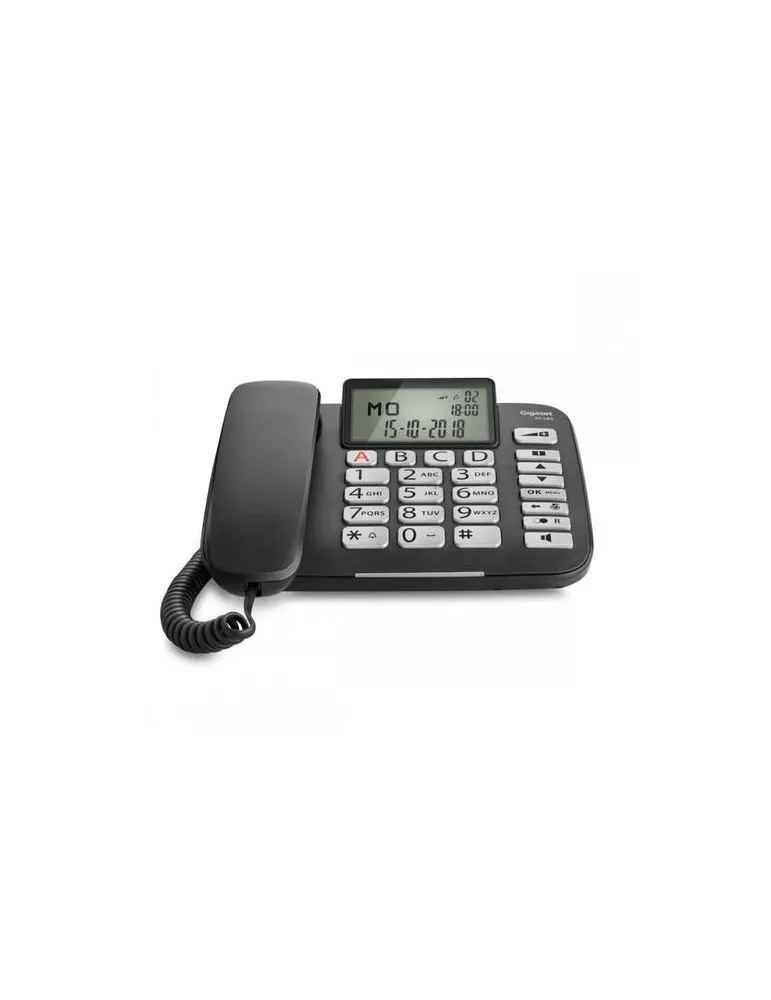 Telefon fix analogic Gigaset DL580 negru, afisaj LCD