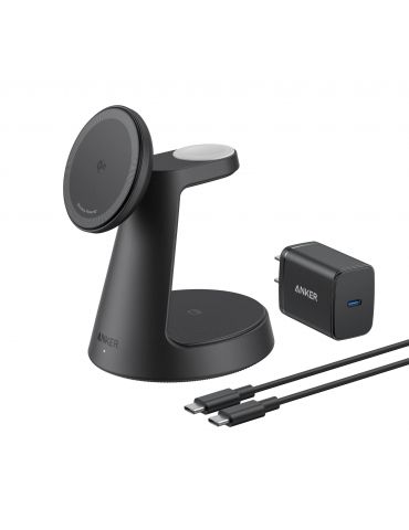 Anker MagGo Căști, Smartphone, Ceas smart Negru USB Încărcare fără fir Încărcare rapidă De interior - Tik.ro