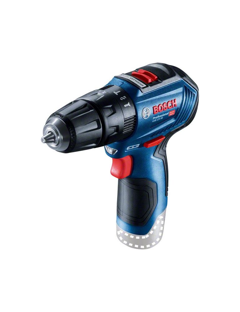 Bosch GSB 12V-30 (solo) Masina de gaurit cu percutie brushless Li-Ion, 30Nm, fara acumulator in set