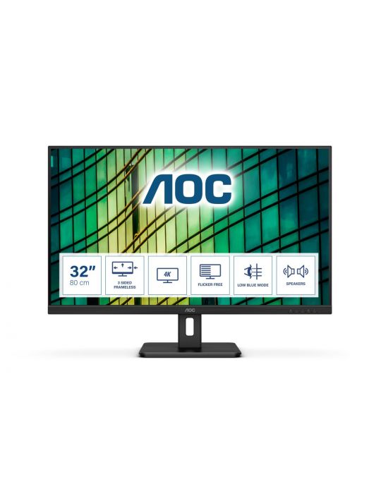 AOC E2 U32E2N LED display 80 cm (31.5") 3840 x 2160 Pixel 4K Ultra HD Negru Aoc - 2