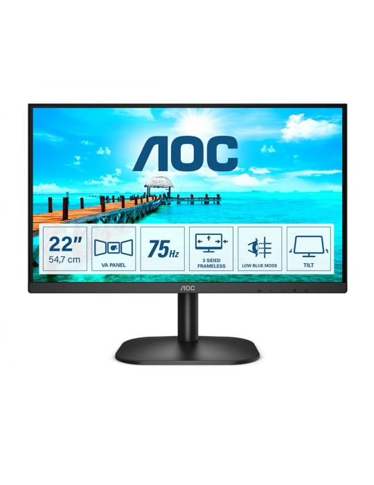 AOC B2 22B2DA LED display 54,6 cm (21.5") 1920 x 1080 Pixel Full HD Negru Aoc - 1