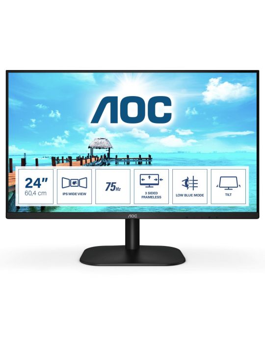 AOC B2 24B2XH/EU LED display 60,5 cm (23.8") 1920 x 1080 Pixel Full HD Negru Aoc - 1