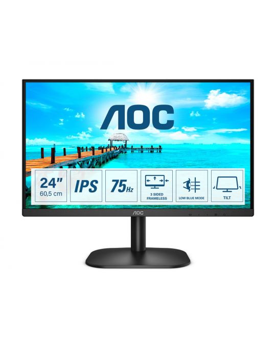 AOC B2 24B2XDA LED display 60,5 cm (23.8") 1920 x 1080 Pixel Full HD Negru Aoc - 1